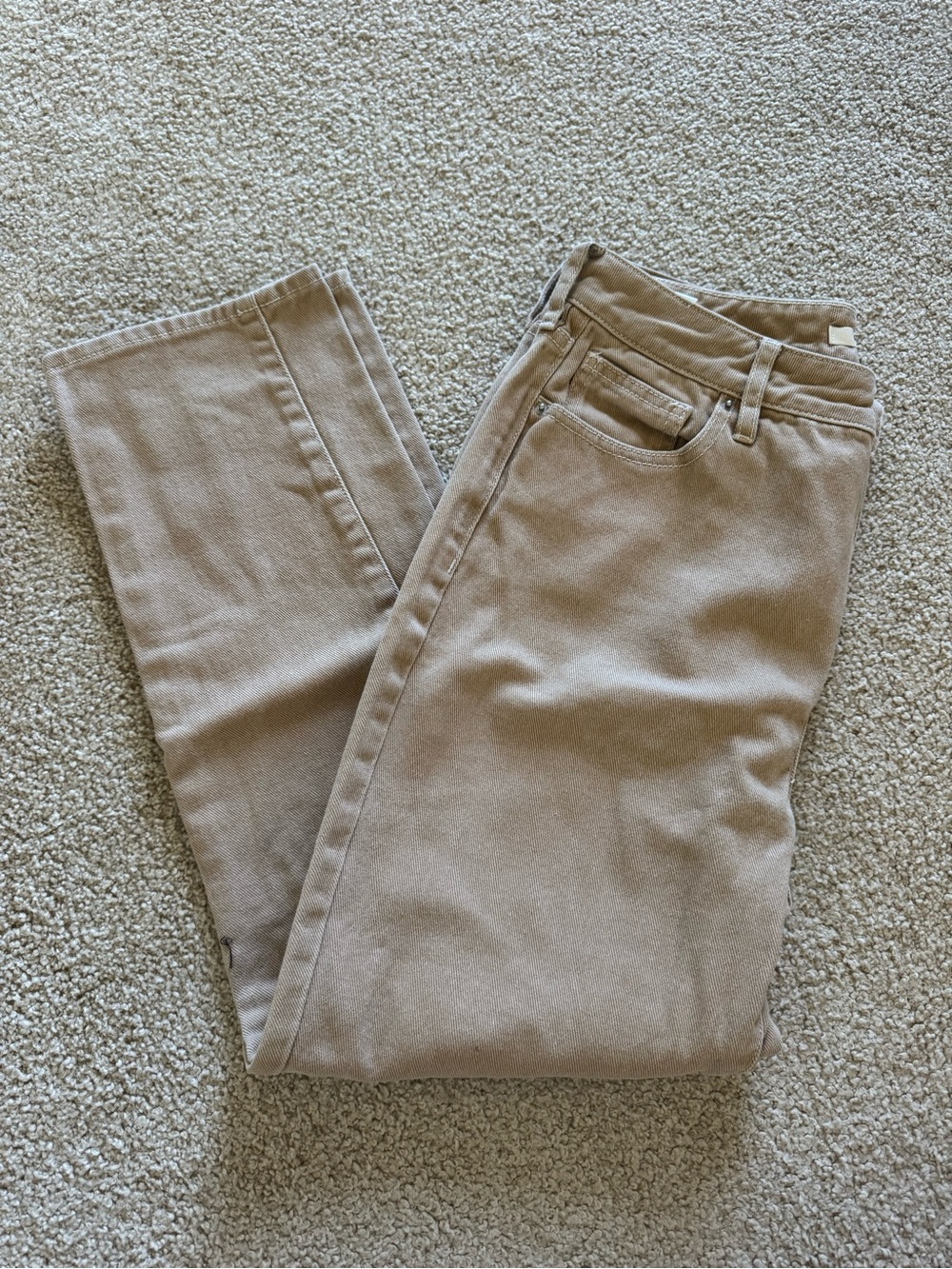 PacSun Taupe Straight-Leg High-Rise Jeans